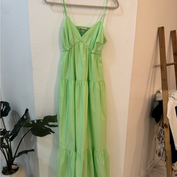 a new day Lime Green Tiered Spaghetti-Strap Maxi Dress - Picture 4 of 10